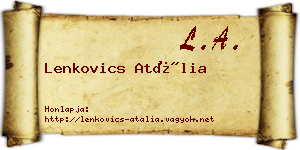Lenkovics Atália névjegykártya